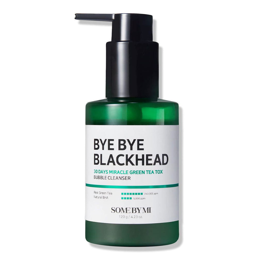 SOME BY MI Bye Bye Blackhead 30 Days Miracle Green Tea Tox Bubble Cleanser - Peaches&Creme Shop Korean Skincare Malta