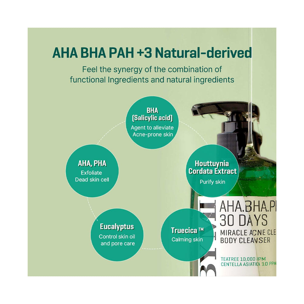 SOME BY MI AHA BHA PHA 30 days Miracle Acne Body Cleanser - Peaches&Creme Shop Korean Skincare Malta