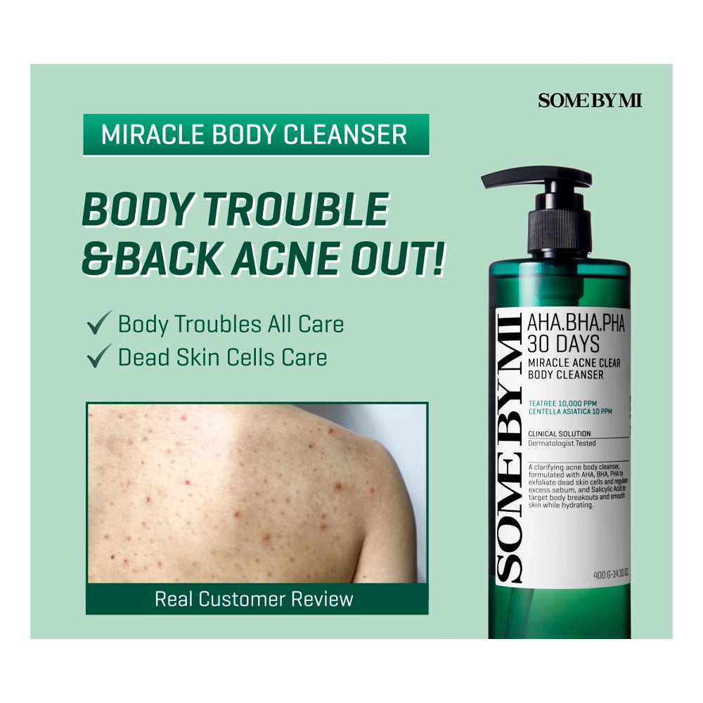 SOME BY MI AHA BHA PHA 30 days Miracle Acne Body Cleanser - Peaches&Creme Shop Korean Skincare Malta