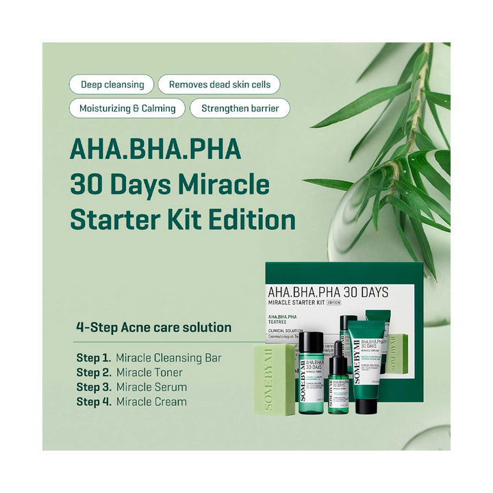 SOME BY MI AHA BHA PHA 30 Days Miracle Starter Kit - Peaches&Creme Shop Korean Skincare Malta