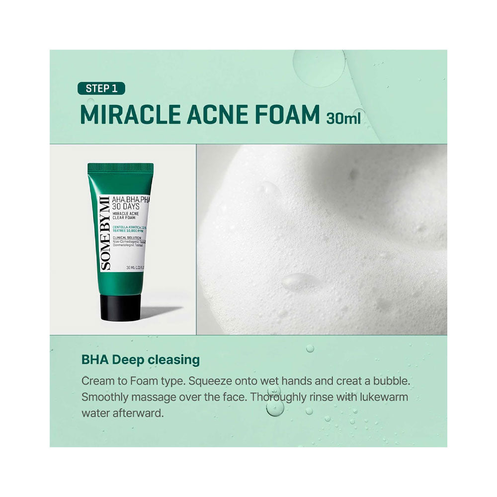 SOME BY MI AHA BHA PHA 30 Days Miracle AC SOS Kit - Peaches&Creme Shop Korean Skincare Malta