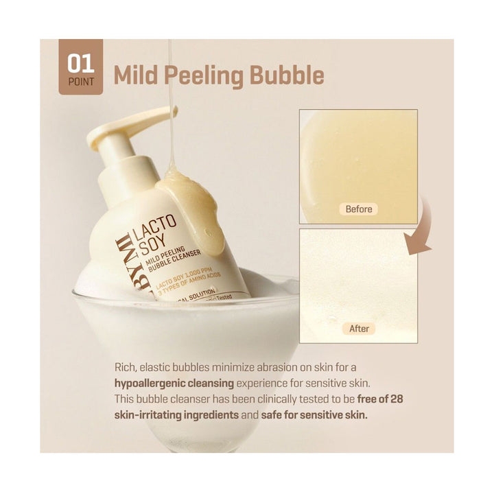 SOME BY MI Lacto Soy Mild Peeling Bubble Cleanser - Peaches&Creme Shop Korean Skincare Malta