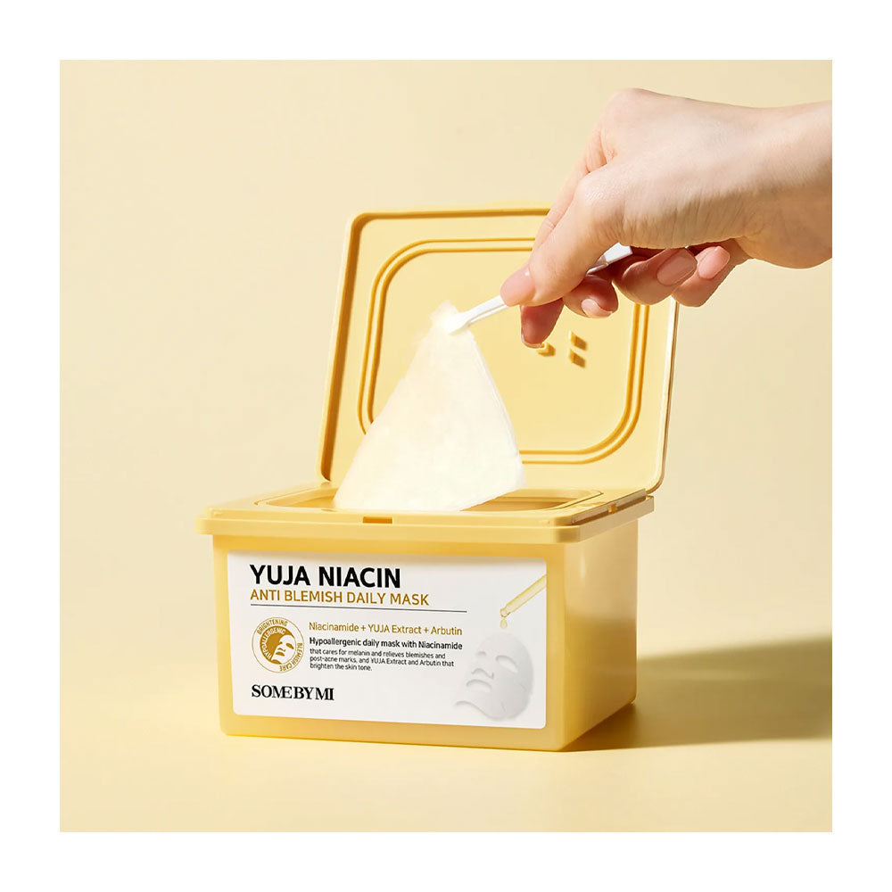 SOME BY MI Yuja Niacin Anti Blemish Daily Mask - Peaches&Creme Shop Korean Skincare Malta