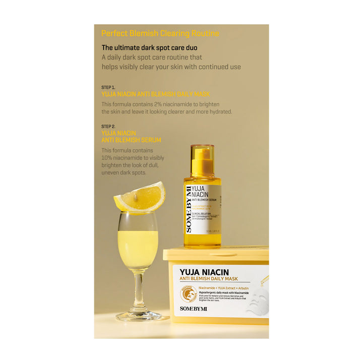 SOME BY MI Yuja Niacin Anti Blemish Daily Mask - Peaches&Creme Shop Korean Skincare Malta