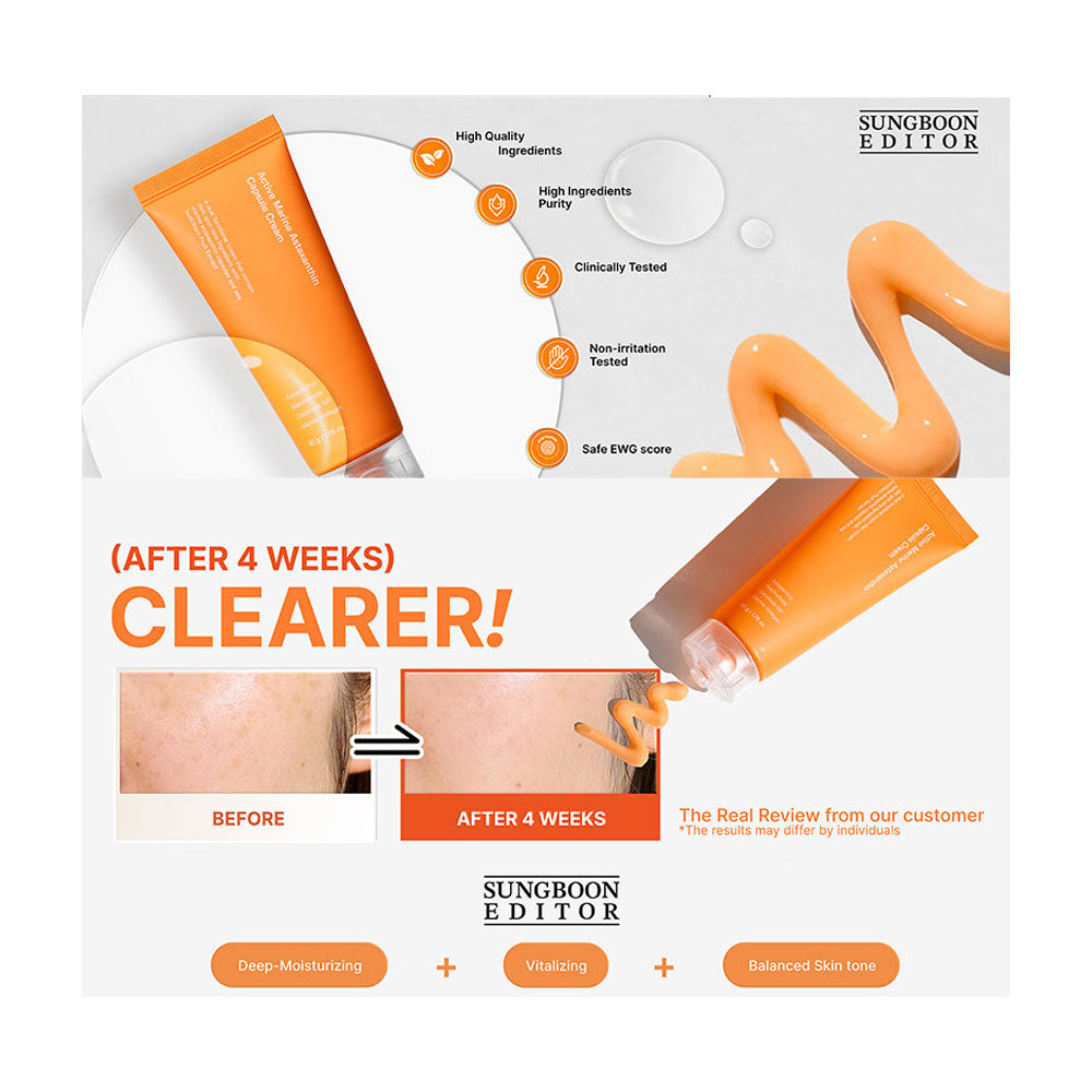 SUNGBOON EDITOR Active Marine Astaxanthin Capsule Cream - Peaches&Creme Shop Korean Skincare Malta