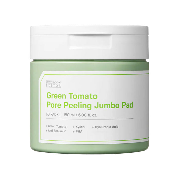 SUNGBOON EDITOR Green Tomato Pore Peeling Jumbo Pad - Peaches&Creme Shop Korean Skincare Malta