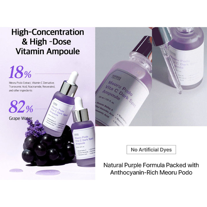 SUNGBOON EDITOR Meoru Podo Vita C Dark Spot Ampoule - Peaches&Creme Shop Korean Skincare Malta
