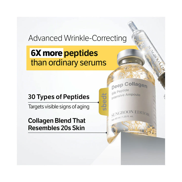 SUNGBOON EDITOR Deep Collagen Silk Peptide Ampoule - Peaches&Creme Korean Skincare Malta