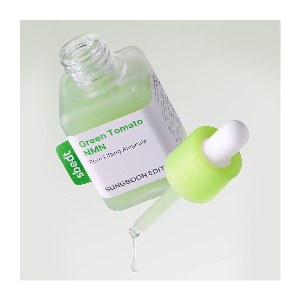 SUNGBOON EDITOR Green Tomato NMN Pore Minimizing Ampoule - Peaches&Creme Shop Korean Skincare Malta