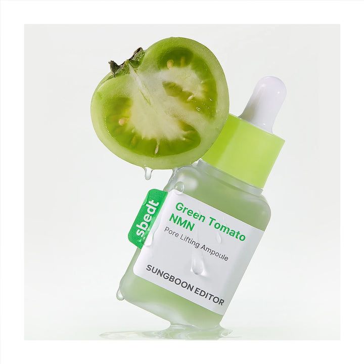 SUNGBOON EDITOR Green Tomato NMN Pore Minimizing Ampoule - Peaches&Creme Shop Korean Skincare Malta