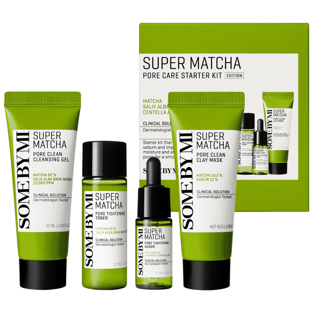 SOME BY MI Super Matcha Pore Care Starter Kit - Peaches&Creme Shop Korean Skincare Malta