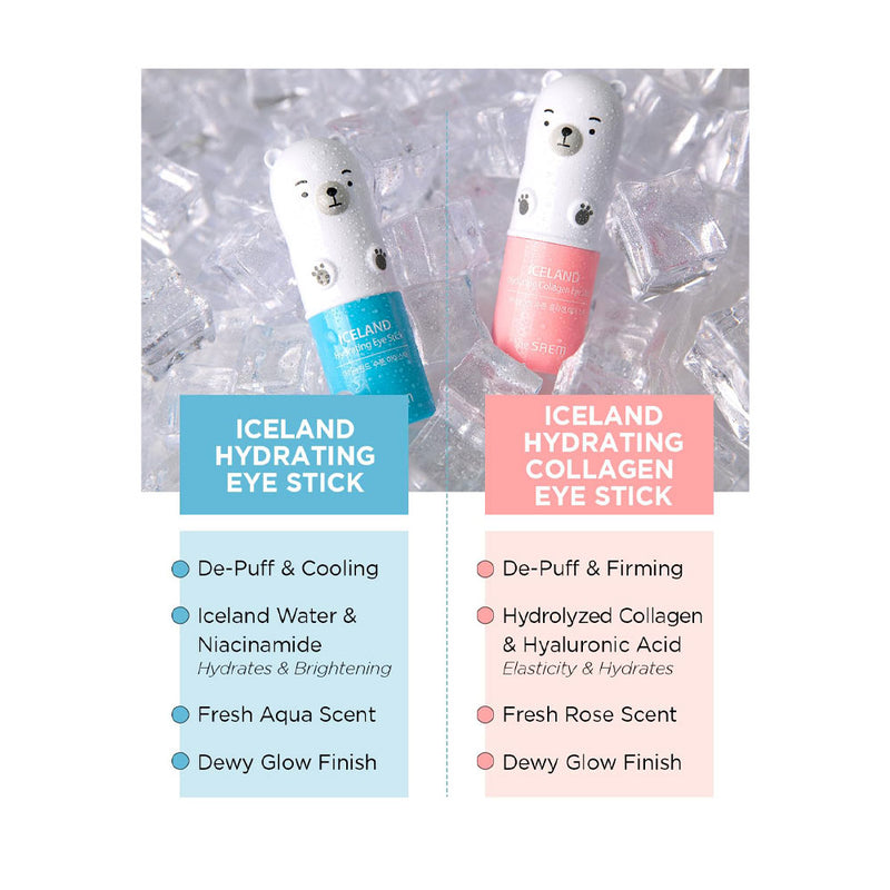 THE SAEM Iceland Hydrating Collagen Eye Stick - Peaches&Creme Shop Korean Skincare Malta