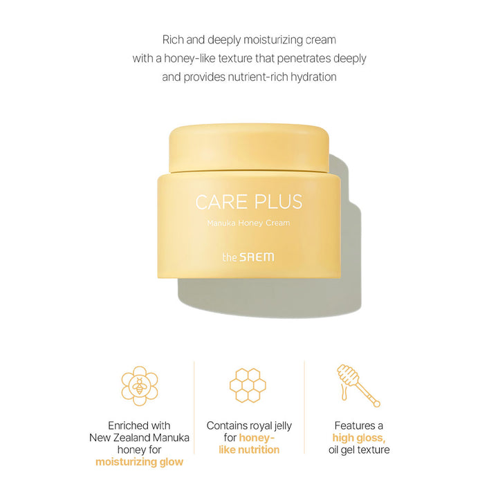 THE SAEM Care plus Manuka Honey Cream - Peaches&Creme Shop Korean Skincare Malta