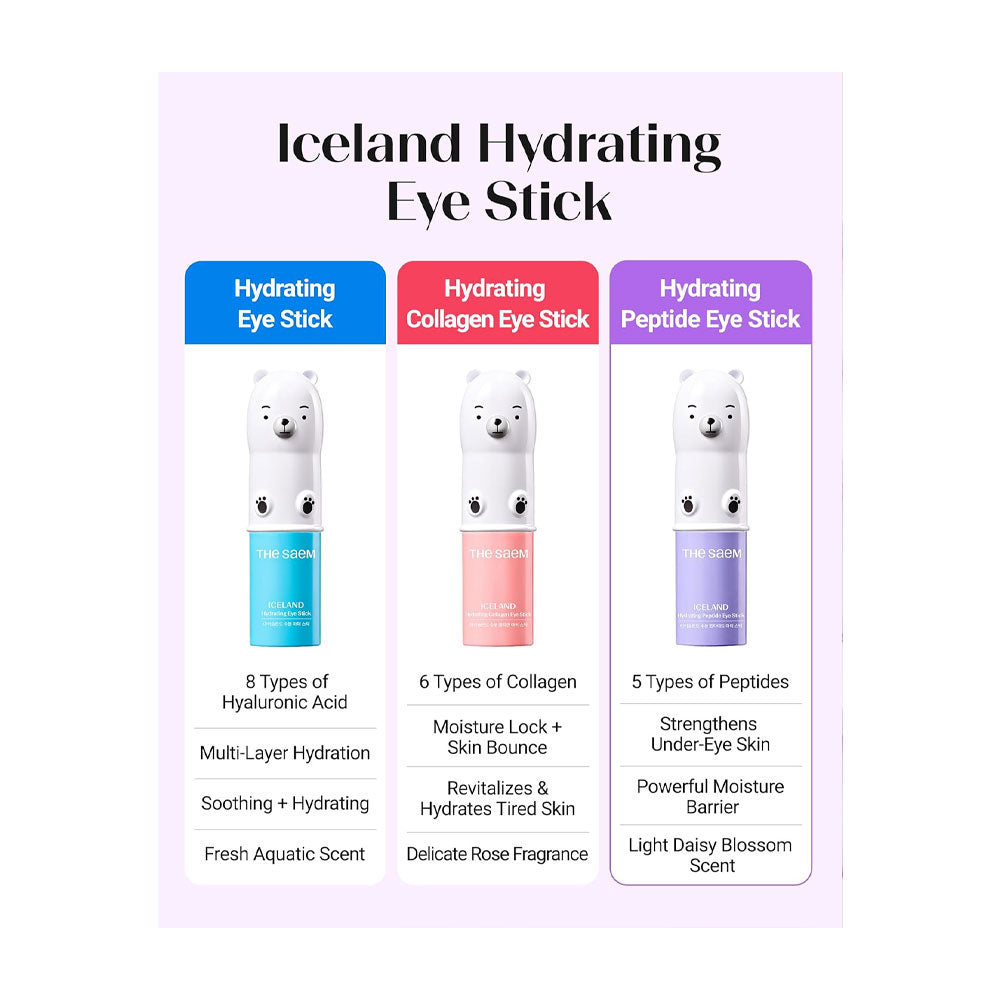 THE SAEM Iceland Hydrating Peptide Eye Stick - Peaches&Creme Shop  Korean Skincare Malta