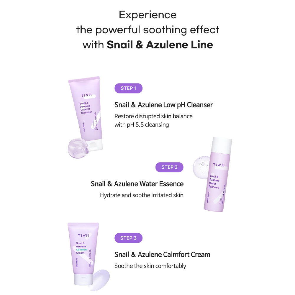 TIA'M Snail & Azulene Calmfort Cream - Peaches&Creme Shop Korean Skincare Malta