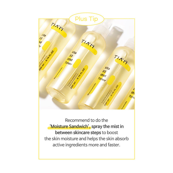 TIA'M Vita B3 Mist Toner - Peaches&Creme Shop Korean Skincare Malta