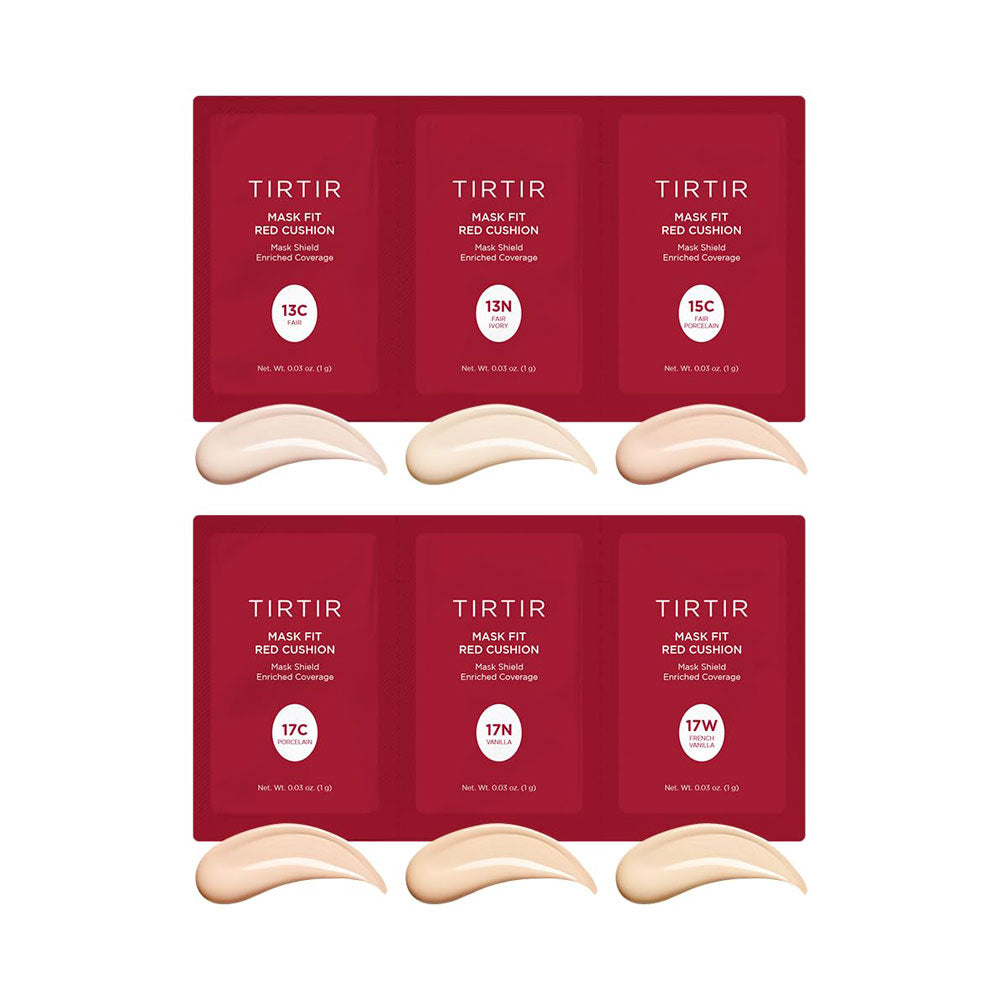 TIRTIR Red Cushion Foundation Shade Sampler - Peaches&Creme Shop Korean Skincare Malta