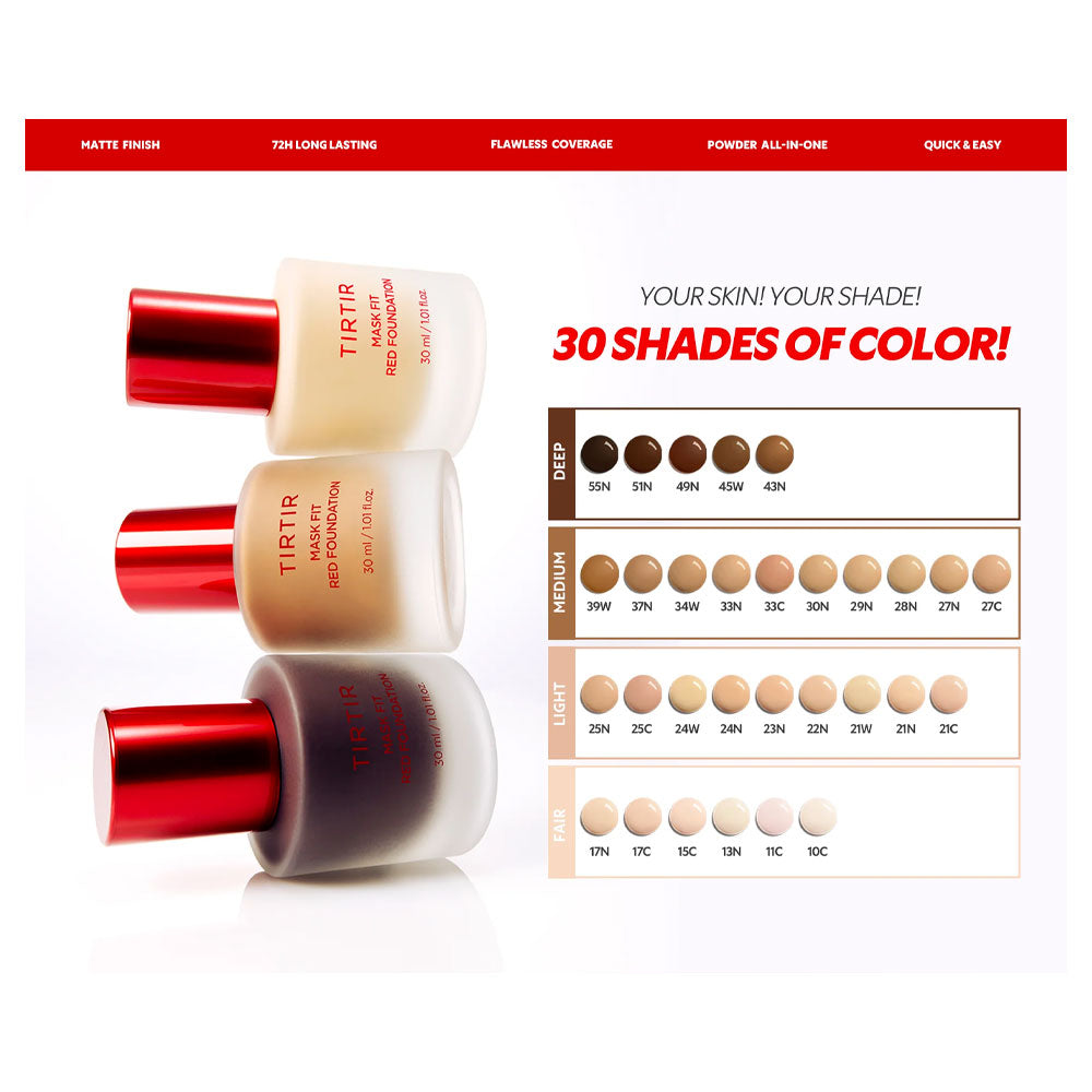 TIRTIR Mask Fit Red Foundation - Peaches&Creme Shop Korean Skincare Malta