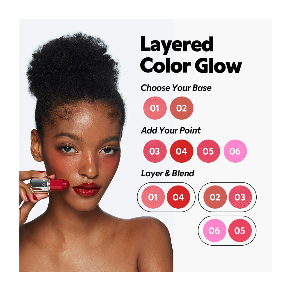 Woman applying makeup with a guide for &