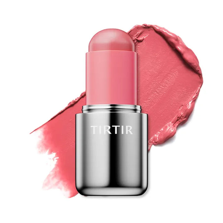 Pink lipstick with silver casing and &