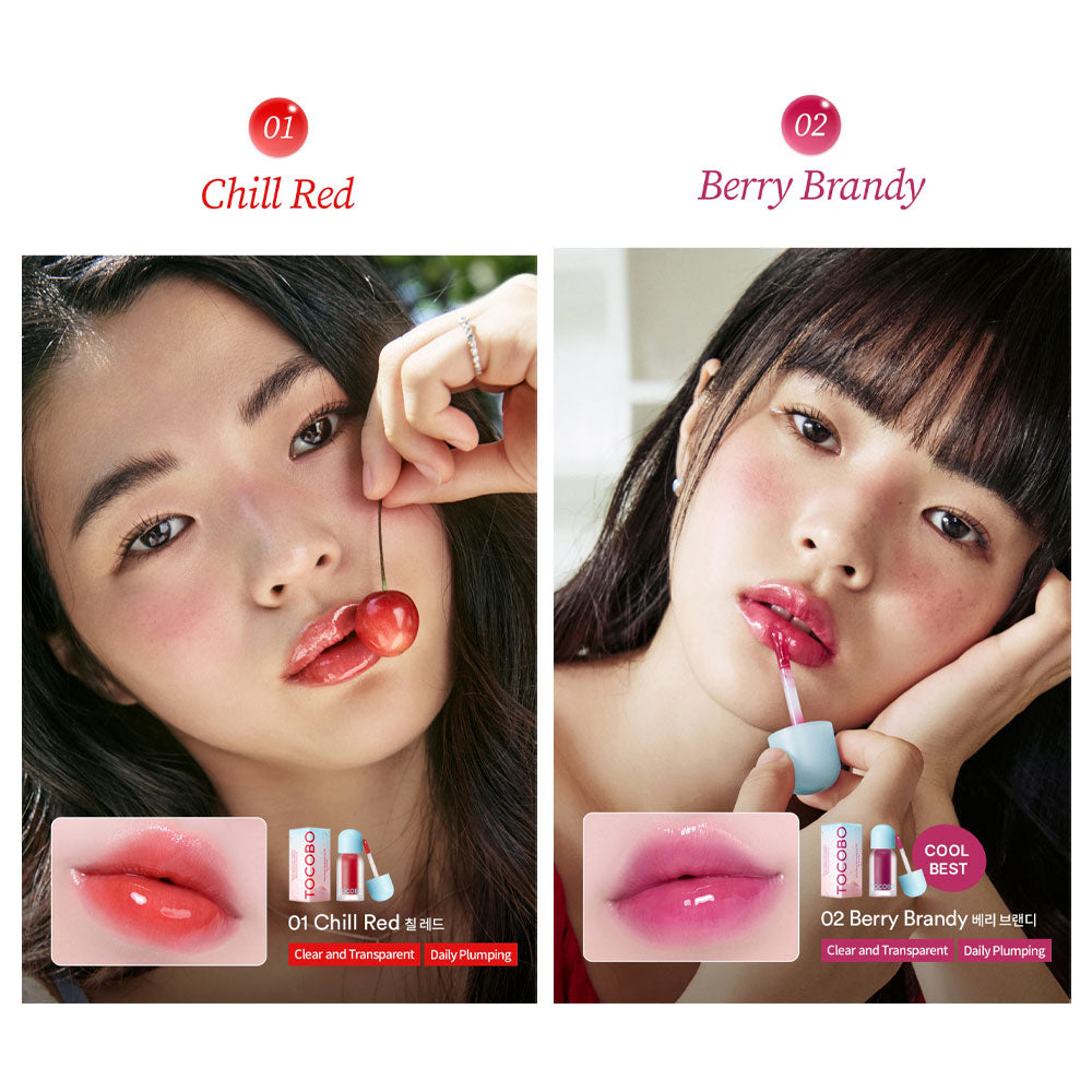 TOCOBO Juicy Berry Plumping Lip Oil Glam Max - Peaches&Creme Shop Korean Skincare Malta