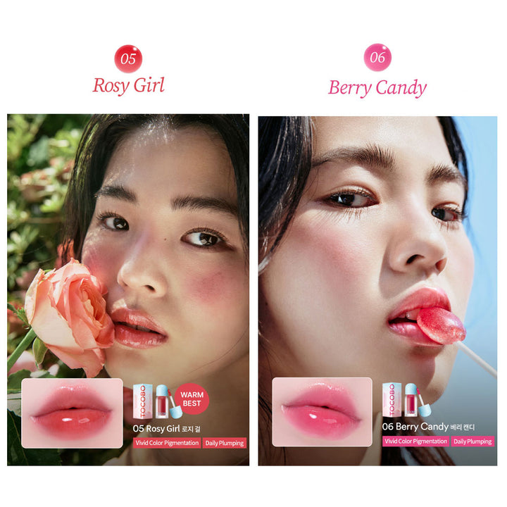 TOCOBO Juicy Berry Plumping Lip Oil Glam Max - Peaches&Creme Shop Korean Skincare Malta