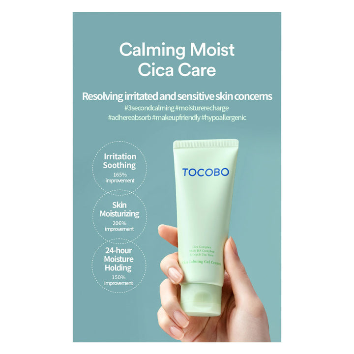 TOCOBO Cica Calming Gel Cream - Peaches&Creme Shop Korean Skincare Malta