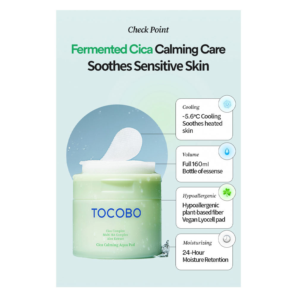 TOCOBO Cica Calming Aqua Pad - Peaches&Creme Korean Skincare Malta