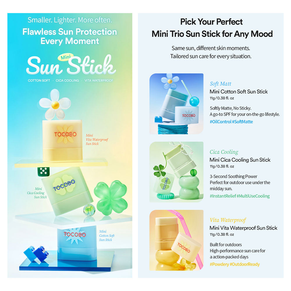 TOCOBO Mini Sun Stick - Peaches&Creme Shop Korean Skincare Malta
