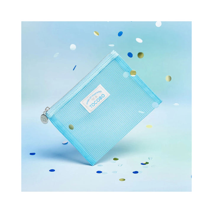 TOCOBO LIMITED EDITION Blue Net Mesh Pouch - Peaches&Creme Shop Korean Skincare Malta