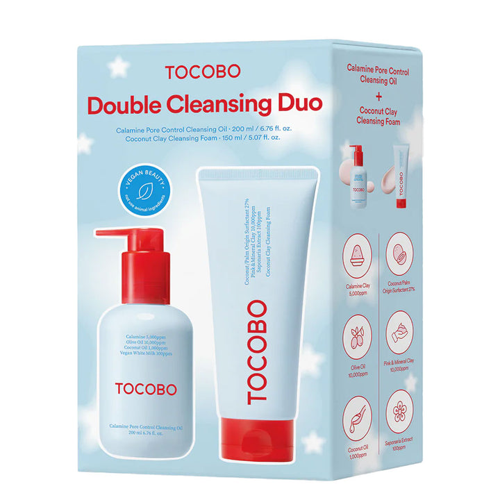 TOCOBO Double Cleansing Duo - Peaches&Creme Shop Korean Skincare Malta
