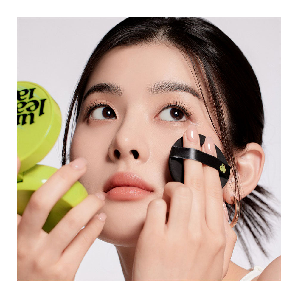 UNLEASHIA Satin Wear Healthy-Green Cushion - Peaches&Creme Shop Korean Skincare Malta