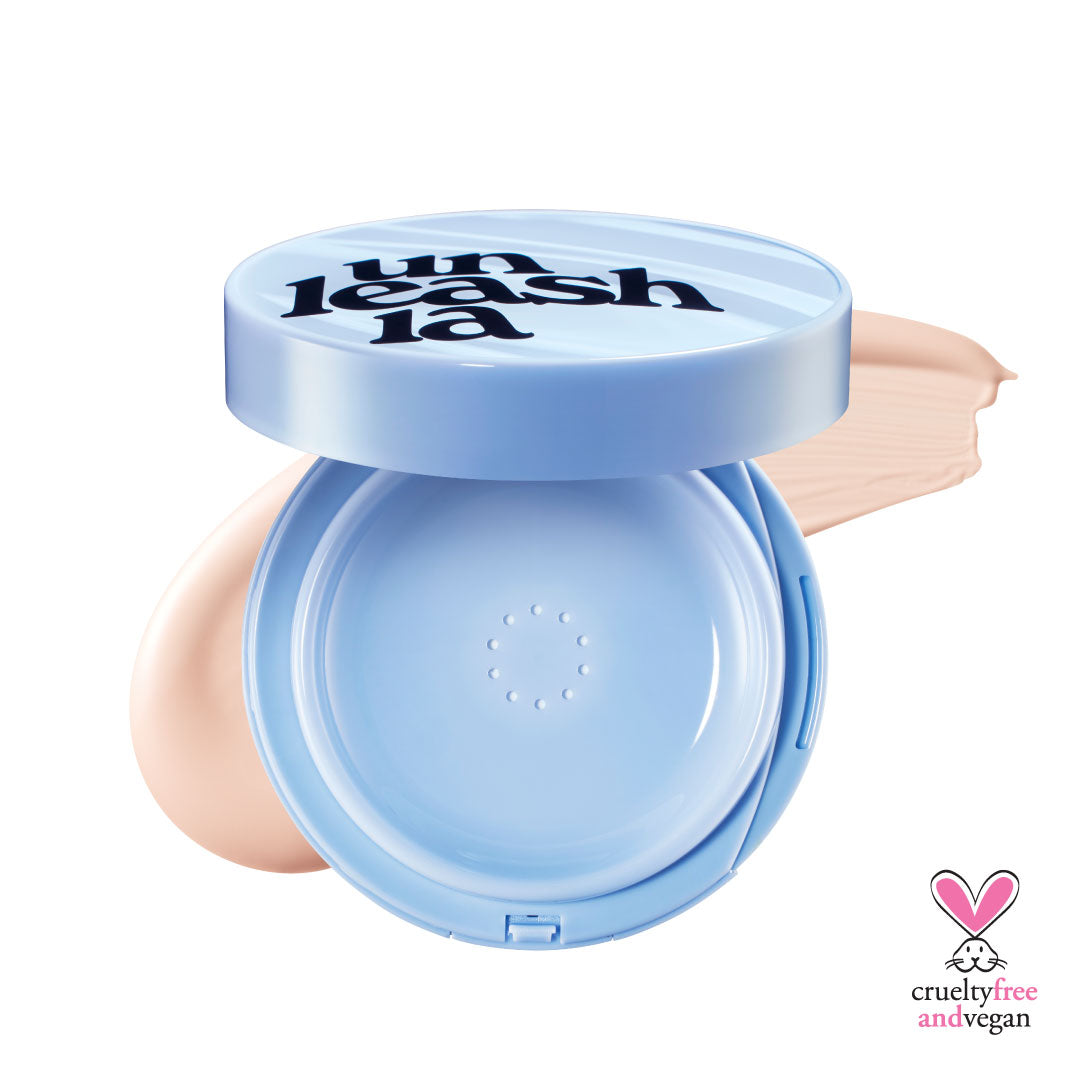 UNLEASHIA Babe Skin Baby Blue Cushion - Peaches&Creme Korean Skincare