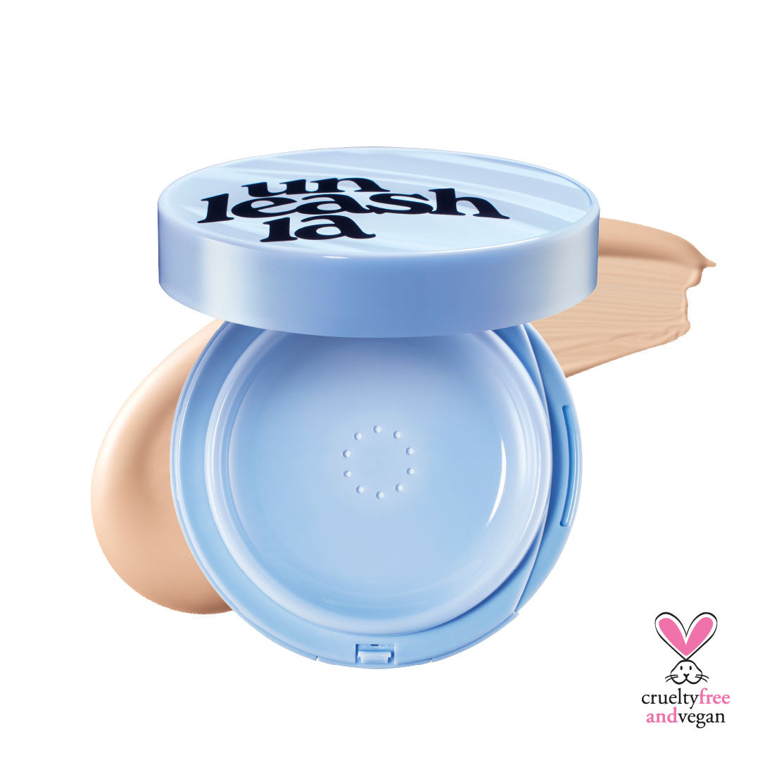 UNLEASHIA Babe Skin Baby Blue Cushion - Peaches&Creme Korean Skincare