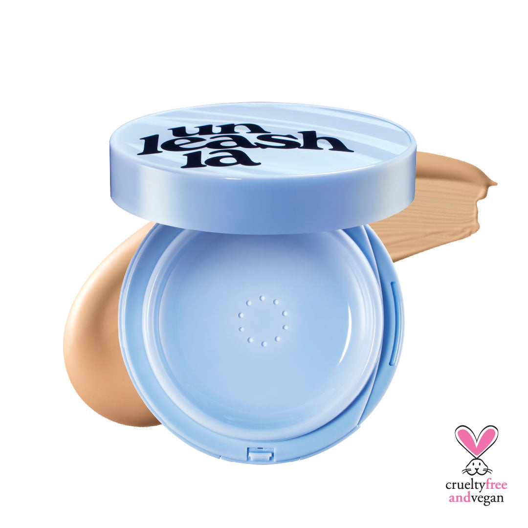 UNLEASHIA Babe Skin Baby Blue Cushion - Peaches&Creme Korean Skincare