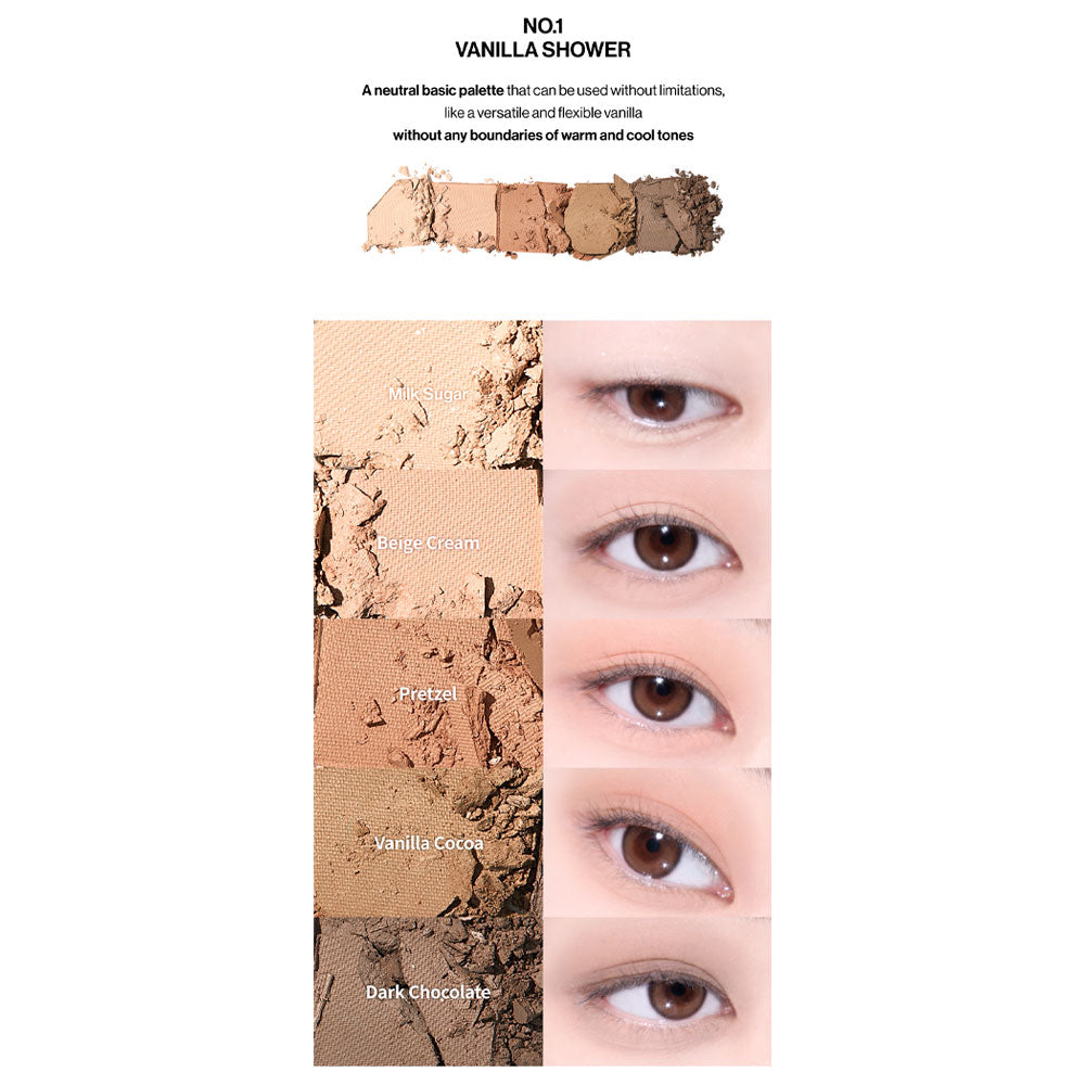 UNLEASHIA Mood Shower Eye Palette - Peaches&Creme Shop Korean Skincare Malta