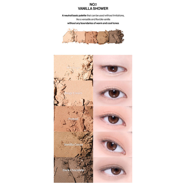 UNLEASHIA Mood Shower Eye Palette - Peaches&Creme Shop Korean Skincare Malta