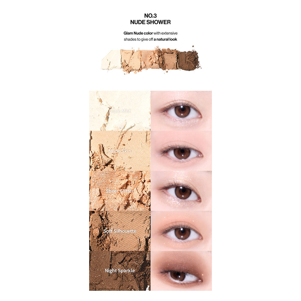 UNLEASHIA Mood Shower Eye Palette - Peaches&Creme Shop Korean Skincare Malta