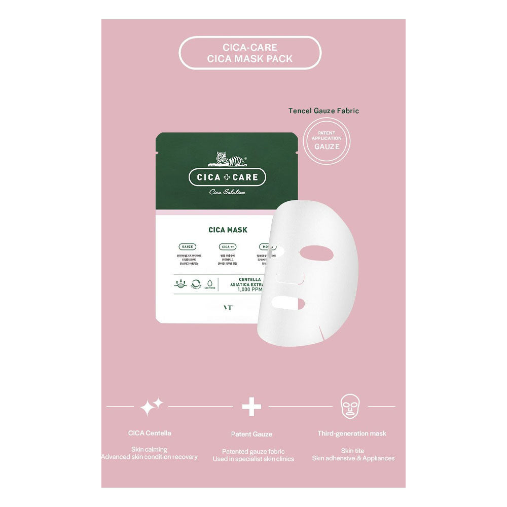 VT Cosmetics Cica Mask Pack - Peaches&Creme Shop Korean Skincare Malta