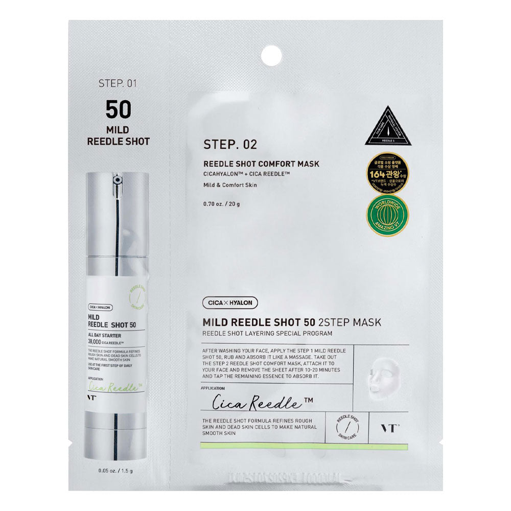 VT Mild Reedle Shot 50 2Step Mask - Peaches&Creme Shop Korean Skincare Malta