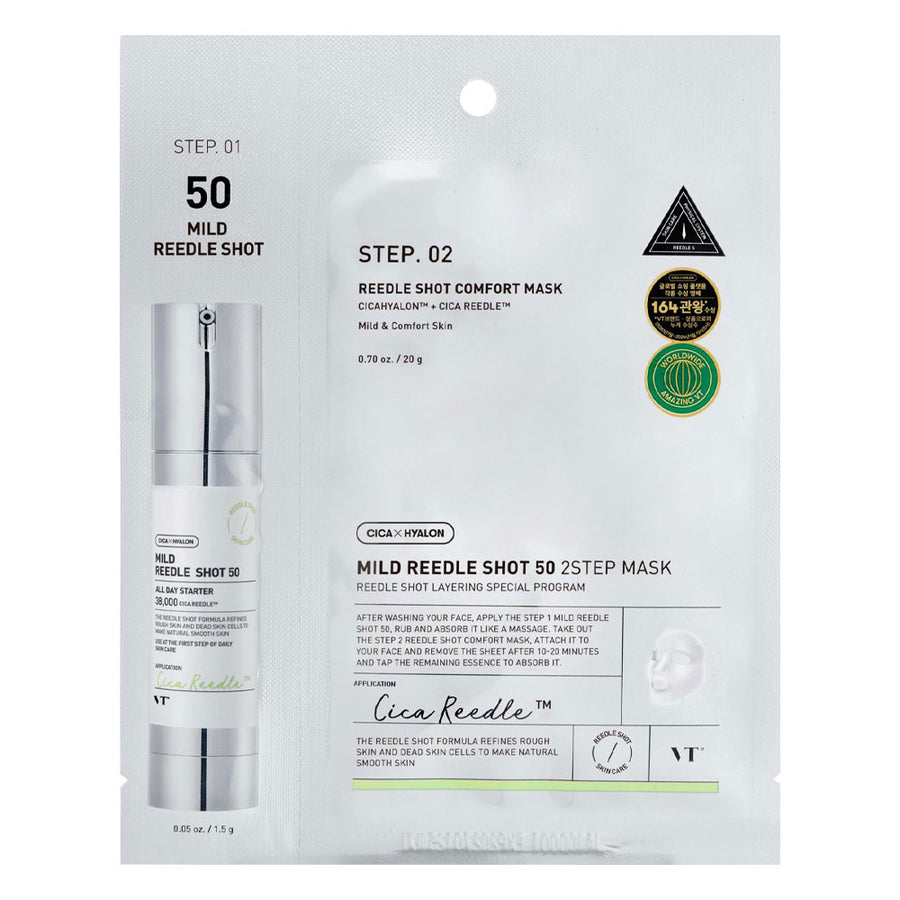 VT Mild Reedle Shot 50 2Step Mask - Peaches&Creme Shop Korean Skincare Malta