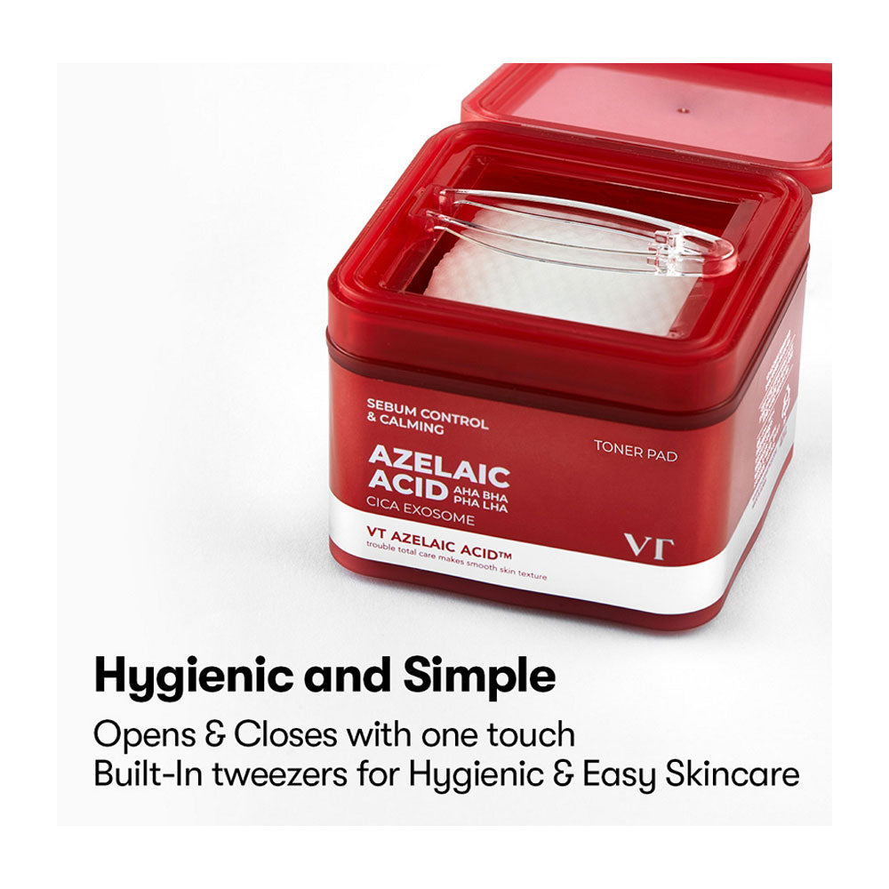 VT COSMETICS Azelaic Azelaic AZ Care Toner Pad - Peaches&Creme Shop Korean Skincare Malta