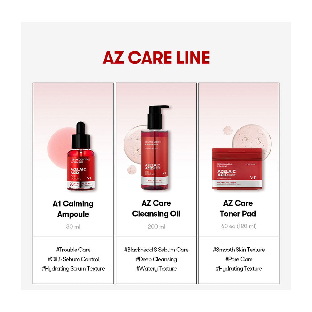 VT COSMETICS Azelaic Azelaic AZ Care Toner Pad - Peaches&Creme Shop Korean Skincare Malta