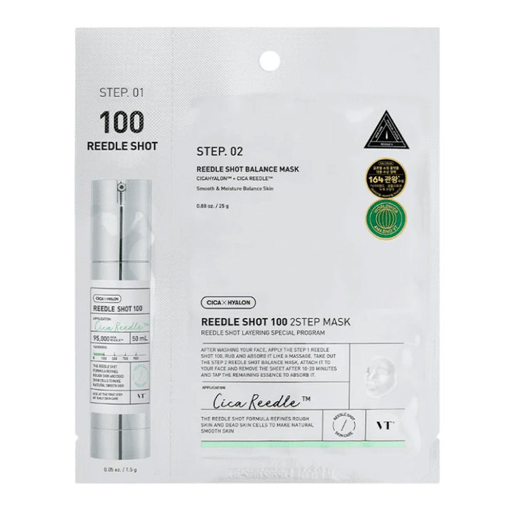 VT Reedle Shot 100 2 Step Mask - Peaches&Creme Shop Korean Skincare Malta