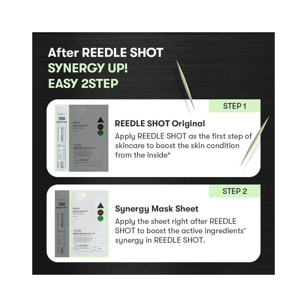 VT Reedle Shot 100 2 Step Mask - Peaches&Creme Shop Korean Skincare Malta