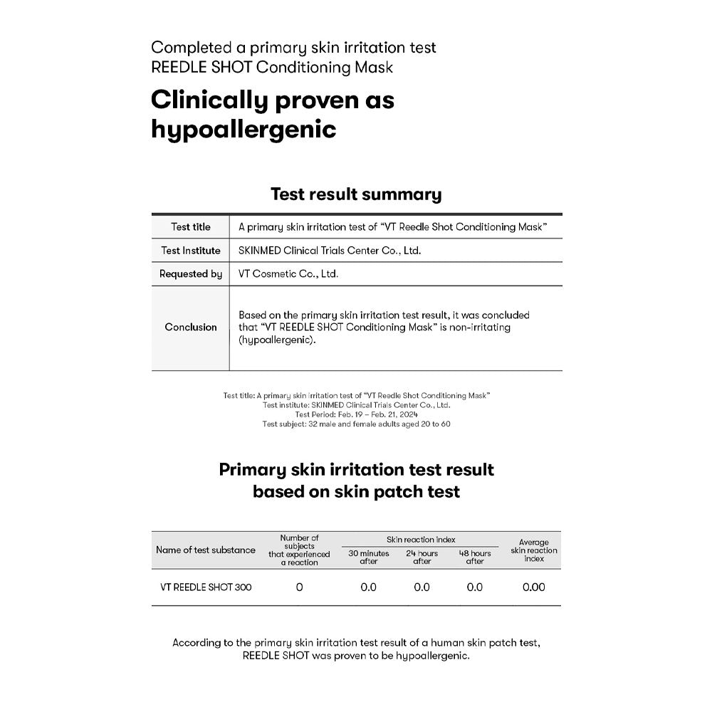 VT Reedle Shot 300 2-Step Mask - Peaches&Creme Shop Korean Skincare Malta