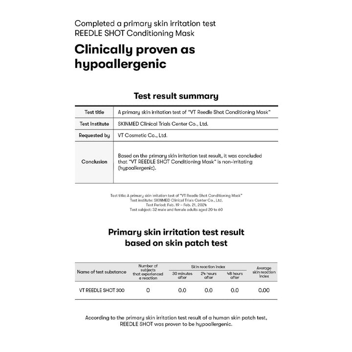 VT Reedle Shot 300 2-Step Mask - Peaches&Creme Shop Korean Skincare Malta