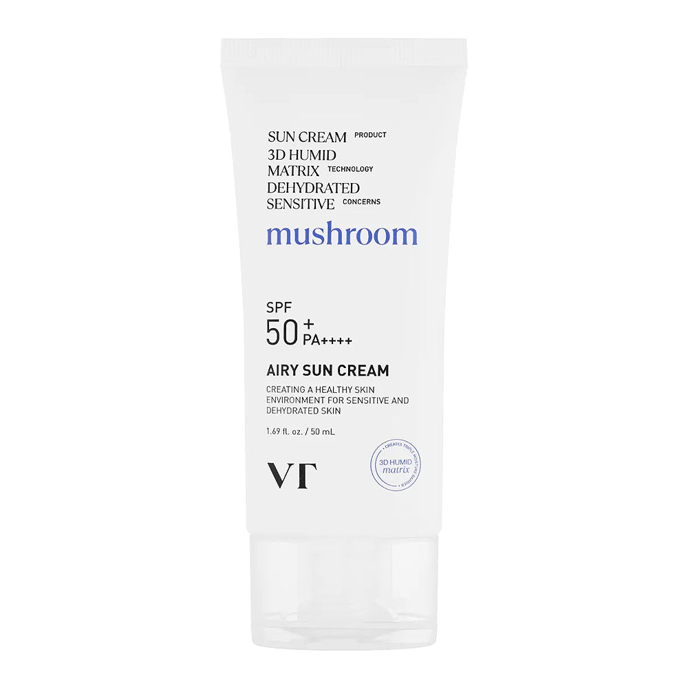 Sun cream packaging with SPF 50+ on a white background