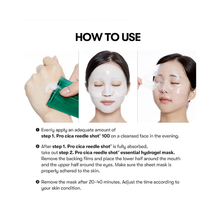 VT Pro Cica Reedle Shot 100 2Step Hydrogel Mask - Peaches&Creme Shop Korean Skincare Malta