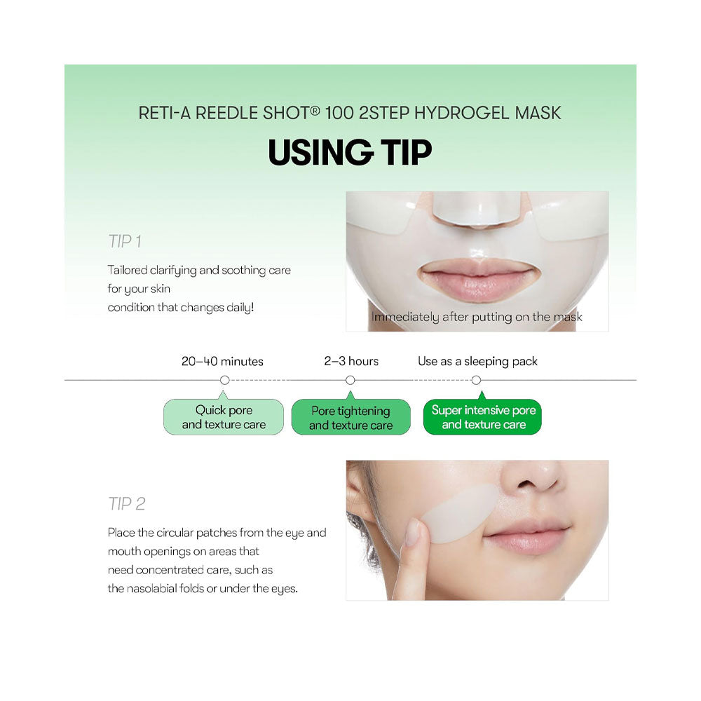 VT Reti-A Reedle Shot 100 2Step Hydrogel Mask - Peaches&Creme Shop Korean Skincare Malta